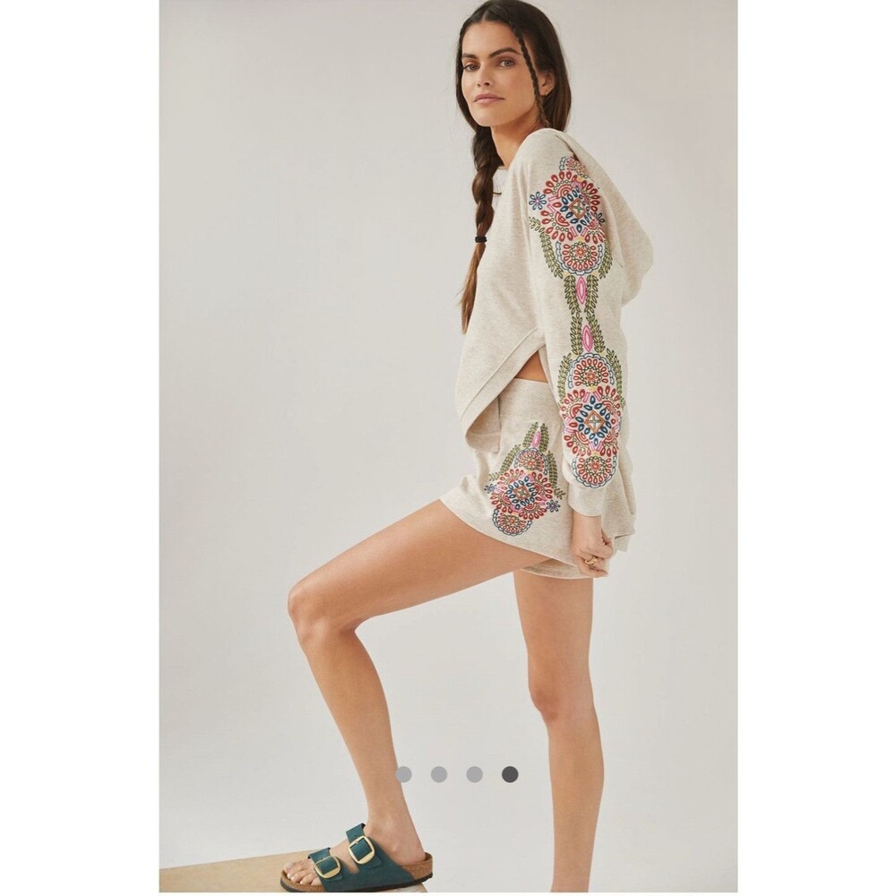 NWT Anthro Daily Practice The Rosa Hoodie/Short Matching Set Size XS/XXS